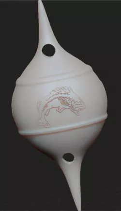 Fishing Float With Bass Design
