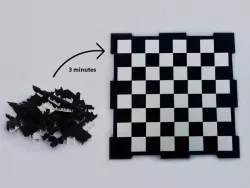 Glossy chessboard, easy to store.