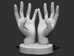 Hands Smartphone Holder (low Poly)