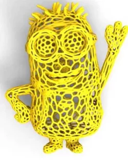 Happy Minion in stile Voronoi