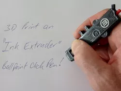 "Ink Extruder" - Ballpoint Click Pen that looks like a Smart Extruder!