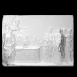 Jacob receives the pharaoh and Giuseppe