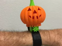 Lighted Motorized Halloween Pumpkin Bracelet
