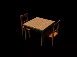 Old table & chair