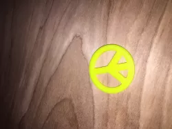Peace Sign Necklace Pendant - Lost PLA form