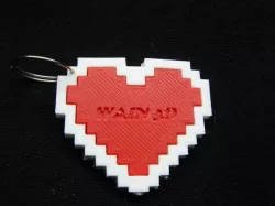Pixel Heart Key chain