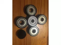 Quad bar fidget with caps , EDC Spinner