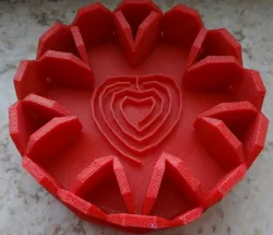 Red heartlaby in tray