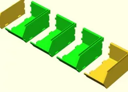 Side Stackable Component Bins / Louvre Panel Trays