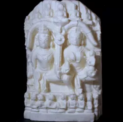 Sitting Jain Yashka and Yakshini