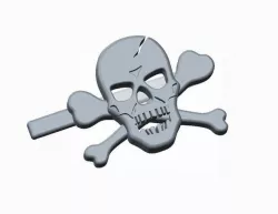 Skull & Cross bones Tieclip