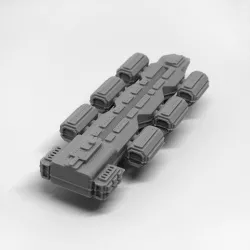 Spaceship for Tabletop Games - Modular Container Ship 1 - Merchant: