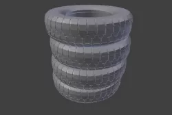 Stack of Truck Tires