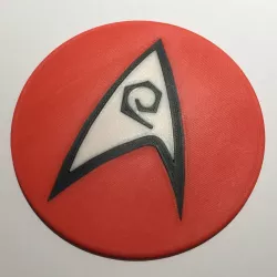 Star Trek TOS USS Enterprise Engineering / Security Department Coaster / Plaque