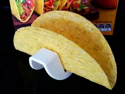 Taco Holder - Rolls over for easy filling / Flat base holds Taco upright when served