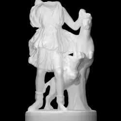 The Goddess Diana portrayed with a doe and a dog