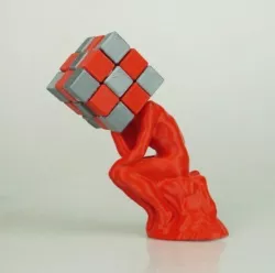 The Thinker / Rubik's Cube
