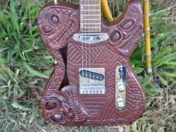 The Tikicaster: 3d printed semi-acoustic electric guitar