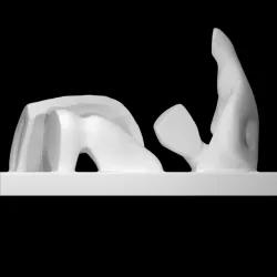 Three piece reclining figure draping