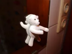 Toothbrush holder teddy bear