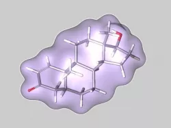 1-testosterone molecule 3D model