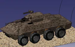 8x8 LAV vehicle dynamics + longitudinal/lateral controls