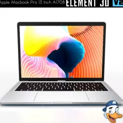 Apple Macbook Pro 13 Inch A1708 for Element 3D 3D model
