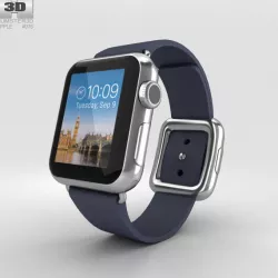 Apple Watch 38mm Stainless Steel Case Blue Modern Buckle 3D model