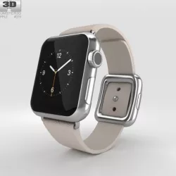  Apple Watch 38mm Stainless Steel Case Pink Modern Buckle 3D model