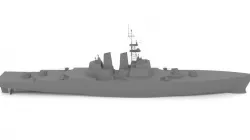 Battleship Simplified 3D model