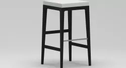 Black And White Square Stool Chair  3D model