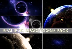 Blender scene space pack 3D model