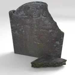 Broken Grave 2 Low-poly  3D model