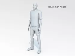 Casual man 04 rigged Low-poly  3D model