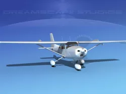 Cessna 172 Skyhawk STOL Bare Metal 3D model