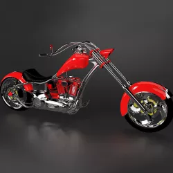Chopper Motorcycle 3D model