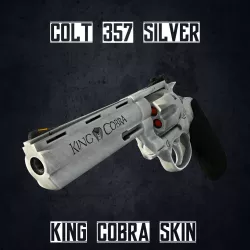 Colt 357 Silver Low poly Low-poly  3D model