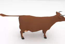 Cow Animal low poly Low-poly  3D model