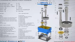 Cylindrical single-stage gearbox (with calculations)