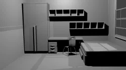 Dorm Room Low-poly  3D model