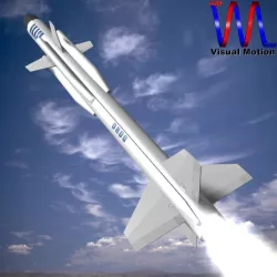 DRDO Akash Missile 3D model