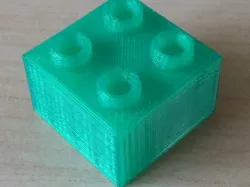 Duplo compatible brick with internal support structures for easy printing