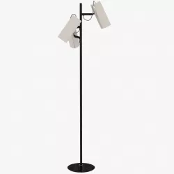 Floor Lamp with Three White Cylindrical Shades 3D model
