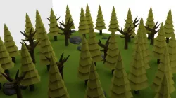 Forest Landscape Low Poly Low-poly  3D model
