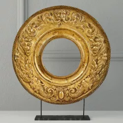 French Brass Repousse Stovepipe Surround 3D model