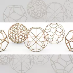 Geometric Decor Objects - Sphere Frames 3D model