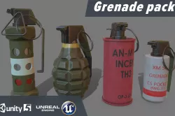 Grenade pack Low-poly  3D model
