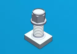 Hamerhead bolt with nut