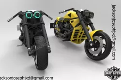 HARLEY DAVIDSON V ROD Concept model,Solidworks2011