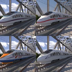 Hi-speed Train Siemens Velaro Collection 3D model